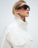 ASOS DESIGN ASOS DESIGN dropped waist cinched windbreaker jacket in off white-Neutral - 2