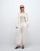 ASOS DESIGN ASOS DESIGN dropped waist cinched windbreaker jacket in off white-Neutral - 4