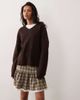 ASOS DESIGN ASOS DESIGN dropped waist lace trim mini skirt in plaid-Multi - 1