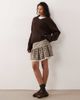 ASOS DESIGN ASOS DESIGN dropped waist lace trim mini skirt in plaid-Multi - 2