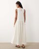 ASOS DESIGN ASOS DESIGN dropped waist maxi dress with natural shell embroidery in neutral - 3