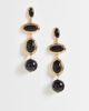 ASOS DESIGN ASOS DESIGN earring with black stone-set pendants - 1