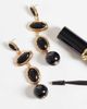 ASOS DESIGN ASOS DESIGN earring with black stone-set pendants - 2