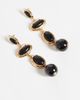 ASOS DESIGN ASOS DESIGN earring with black stone-set pendants - 3