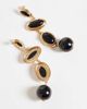 ASOS DESIGN ASOS DESIGN earring with black stone-set pendants - 4