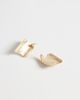 ASOS DESIGN ASOS DESIGN earrings with abstract black stone-set in brushed gold tone - 2