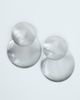 ASOS DESIGN ASOS DESIGN earrings with double drop discs in brushed silver - 3