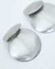 ASOS DESIGN ASOS DESIGN earrings with double drop discs in brushed silver - 4