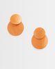 ASOS DESIGN ASOS DESIGN earrings with double drop faux-shell discs in orange - 1