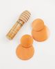 ASOS DESIGN ASOS DESIGN earrings with double drop faux-shell discs in orange - 2