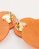 ASOS DESIGN ASOS DESIGN earrings with double drop faux-shell discs in orange - 3