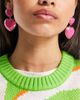 ASOS DESIGN ASOS DESIGN earrings with pink heart drop design in gold tone - 2