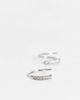 ASOS DESIGN ASOS DESIGN earrings with pull through hoop design in silver tone - 2