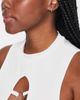ASOS DESIGN ASOS DESIGN earrings with pull through hoop design in silver tone - 3