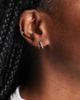 ASOS DESIGN ASOS DESIGN earrings with pull through hoop design in silver tone - 4