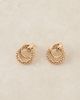 ASOS DESIGN ASOS DESIGN earrings with textured link doorknocker design in gold tone - 2