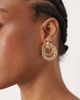 ASOS DESIGN ASOS DESIGN earrings with textured link doorknocker design in gold tone - 3