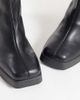 ASOS DESIGN ASOS DESIGN Edison square toe chunky heeled sock boots in black - 3