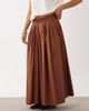 ASOS DESIGN ASOS DESIGN elasticated waist volume maxi skirt in brown - 2