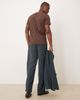 ASOS DESIGN ASOS DESIGN elasticized straight leg suit pants in blue-Black - 3