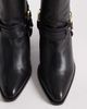 ASOS DESIGN ASOS DESIGN Elena leather western ankle boots with harnesses in black - 2