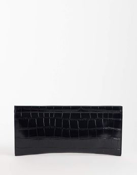 ASOS DESIGN ASOS DESIGN elongated clutch bag in black