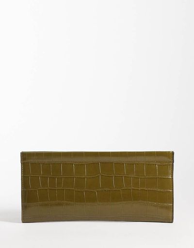 ASOS DESIGN ASOS DESIGN elongated clutch bag in olive green