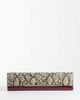 ASOS DESIGN ASOS DESIGN elongated clutch in snake and burgundy with metal bar detail-NEUTRAL - 1