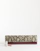 ASOS DESIGN ASOS DESIGN elongated clutch in snake and burgundy with metal bar detail-NEUTRAL - 2