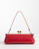ASOS DESIGN ASOS DESIGN elongated frame clutch bag with shoulder strap in red - 1