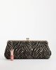 ASOS DESIGN ASOS DESIGN elongated frame clutch in zebra print-Multi - 2