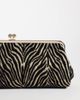 ASOS DESIGN ASOS DESIGN elongated frame clutch in zebra print-Multi - 4
