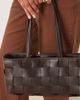 ASOS DESIGN ASOS DESIGN elongated woven shoulder bag in chocolate-Black - 1
