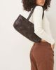 ASOS DESIGN ASOS DESIGN elongated woven shoulder bag in chocolate-Black - 2