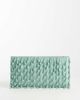 ASOS DESIGN ASOS DESIGN embellished droplet zip top clutch bag in light blue - 1