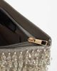 ASOS DESIGN ASOS DESIGN embellished droplet zip top clutch in gray - 3