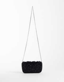 ASOS DESIGN ASOS DESIGN embellished flap over crossbody bag in black