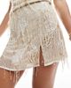 ASOS DESIGN ASOS DESIGN embellished floral mini skirt in white - 4