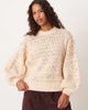 ASOS DESIGN ASOS DESIGN embellished oversized sweater in pretty stitching-White - 1