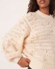 ASOS DESIGN ASOS DESIGN embellished oversized sweater in pretty stitching-White - 3