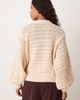 ASOS DESIGN ASOS DESIGN embellished oversized sweater in pretty stitching-White - 4