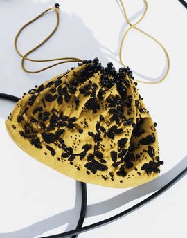 ASOS DESIGN ASOS DESIGN embellished pouch in mustard-Yellow