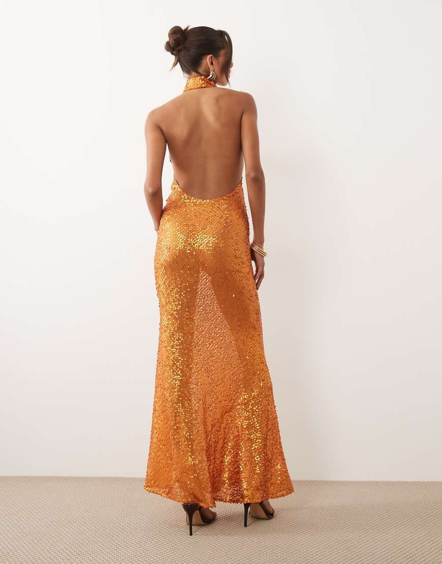 asos orange backless dress DESIGN and cotton Spring Break House OF CB Womens COLOR:BLACK