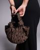 ASOS DESIGN ASOS DESIGN embellished slouchy clutch purse with knot handles in leopard print-Multi - 1