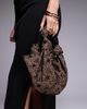 ASOS DESIGN ASOS DESIGN embellished slouchy clutch purse with knot handles in leopard print-Multi - 2