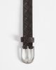 ASOS DESIGN ASOS DESIGN embossed basket weave belt in brown faux leather - 2