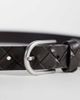 ASOS DESIGN ASOS DESIGN embossed basket weave belt in brown faux leather - 3