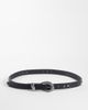 ASOS DESIGN ASOS DESIGN embossed diamond pattern studded faux leather belt in black-WHITE - 1