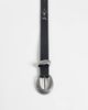 ASOS DESIGN ASOS DESIGN embossed diamond pattern studded faux leather belt in black-WHITE - 3