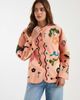 ASOS DESIGN ASOS DESIGN embroidered collarless jacket in peach-pink - 1